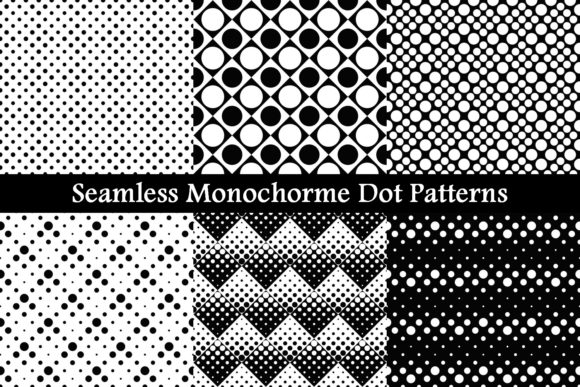 6 Seamless Monochrome Dot Patterns: A Creative Resource for Designers and Creators