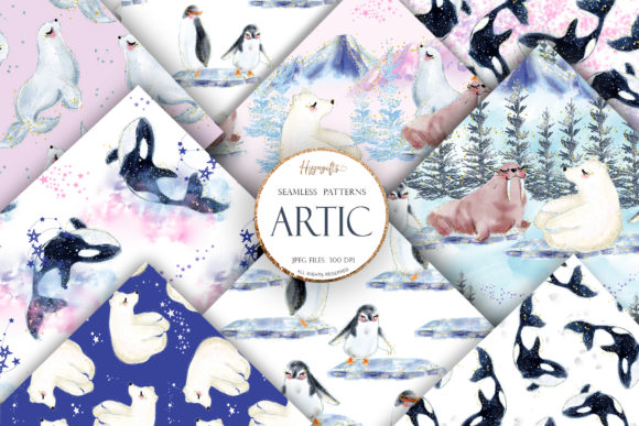 Artic Animals Patterns: A Versatile Design Resource for Creatives