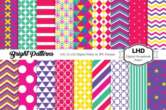 Bright Patterns - Digital Papers