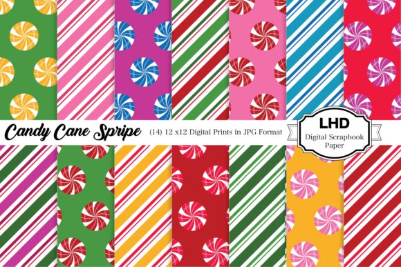 Candy Cane Stripe Holiday Patterns