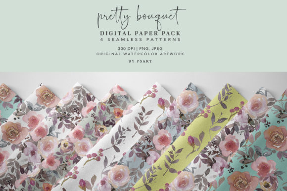 Digital Paper Pack Seamless Patterns Col