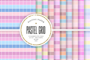 Pastel Grid Patterns, Check Lined Papers