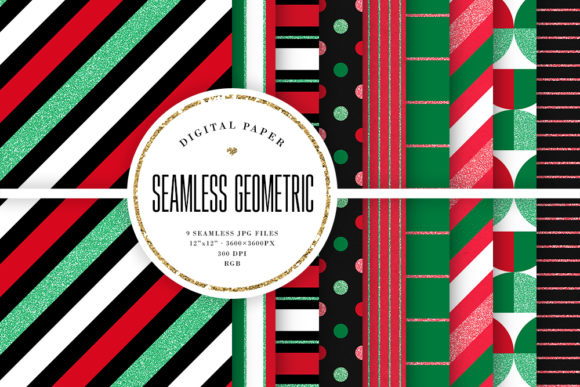 Red Green Seamless Geometric Patterns: A Modern Design Essential