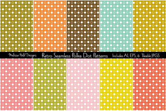 Retro Seamless Polka Dot Patterns