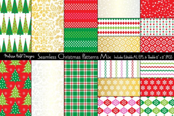 Seamless Christmas Vector Patterns: A Versatile Resource for Holiday Design