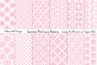 Seamless Pink Lace Patterns