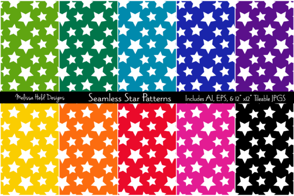 Seamless Star Patterns for Creative Projects